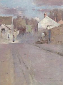 Street In Barbizon, Sunset